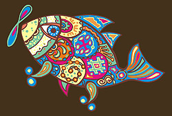 Дизайнерская футболка Рыба самолет